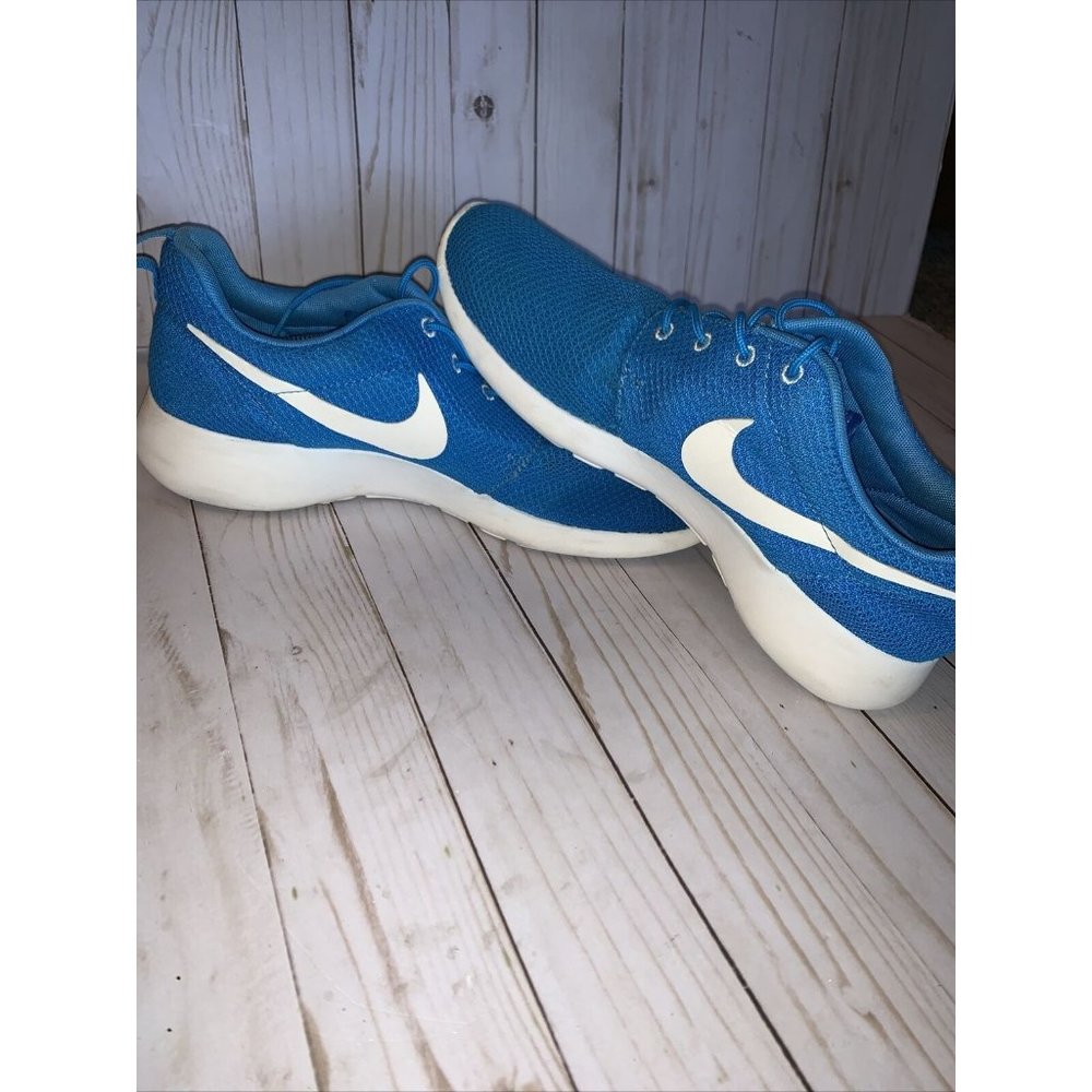 Nike Mens Roshe Run 511881-411 Blue Running Shoes Lace Up Low Top Size 9.5